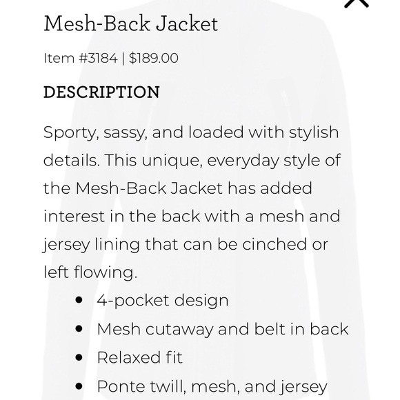 CAbi Charcoal Mesh-back Jacket - Picture 7 of 7